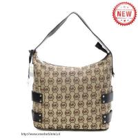 michael kors logo monogram groot beige schoudertas Winkel Breda wpvg1294